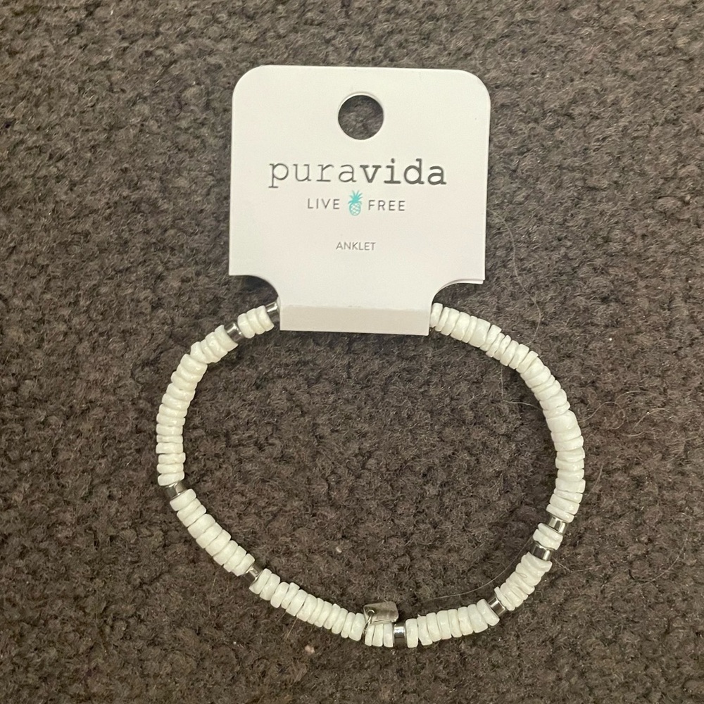 NWT Pura Vida Stretch Anklet Bracelet Shells